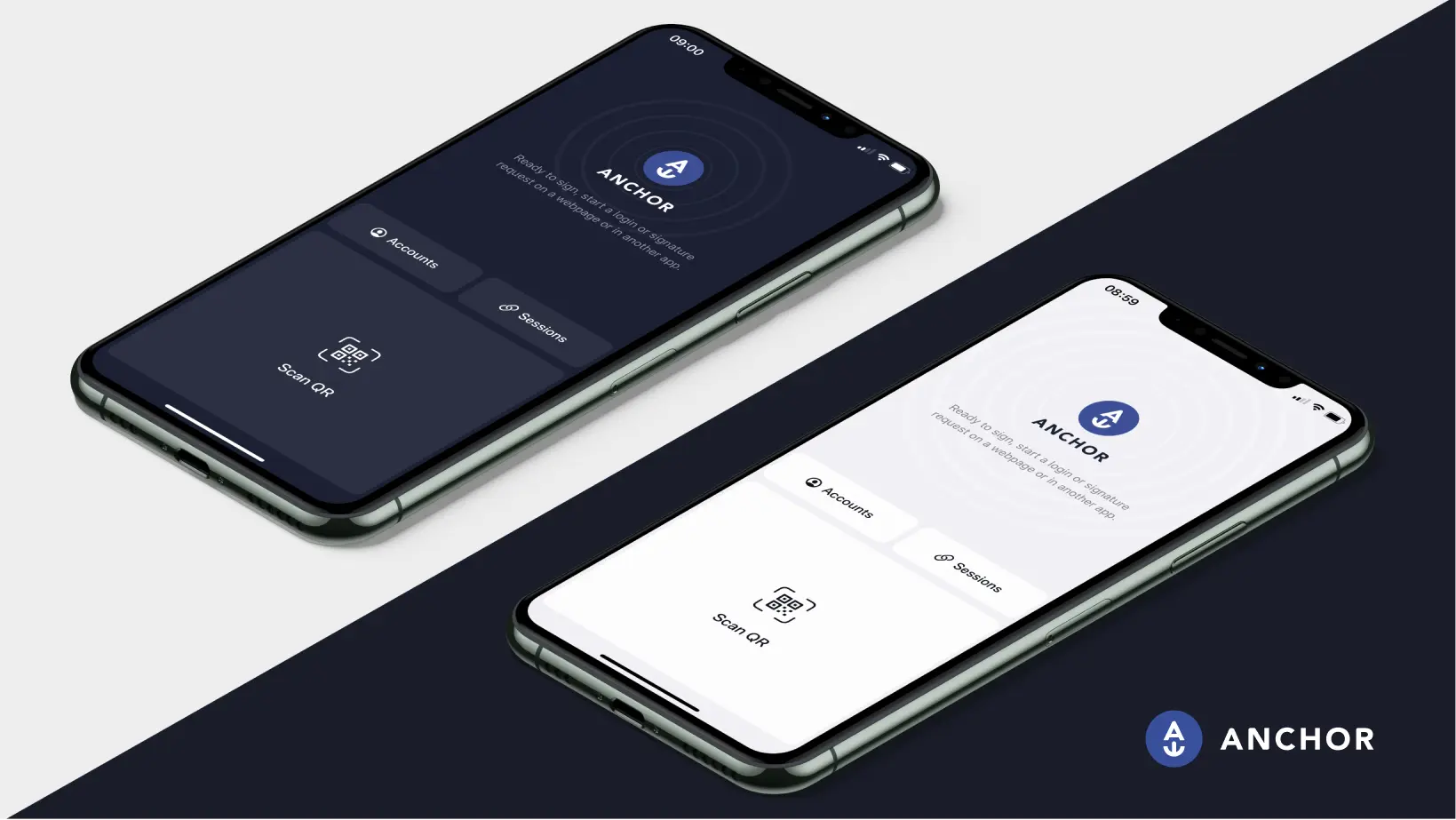The Anchor app on an iPhone and an Android phone